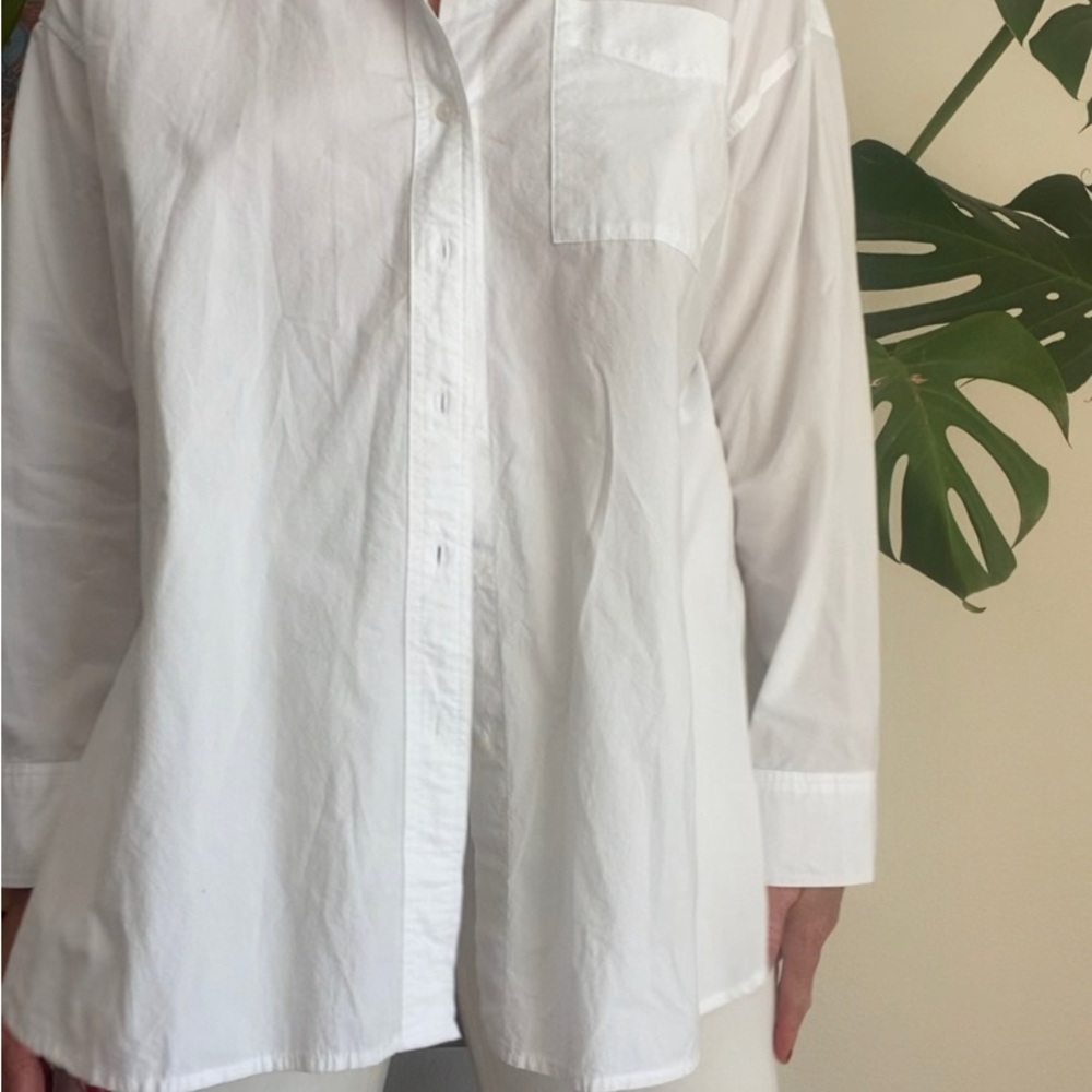 Madewell White Button-Up Shirt